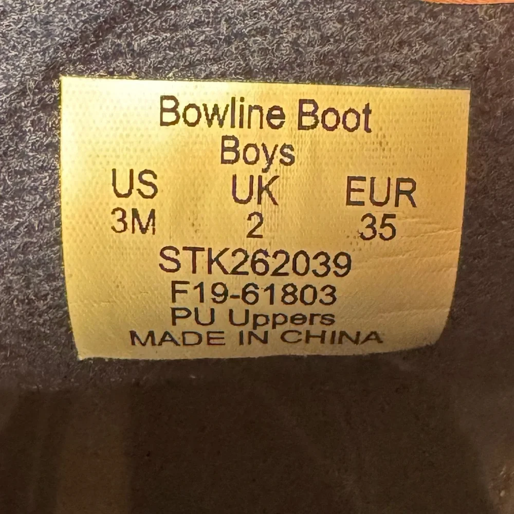 Sperry‎ Little Kid Bowline Boots Gray/Black Size 3